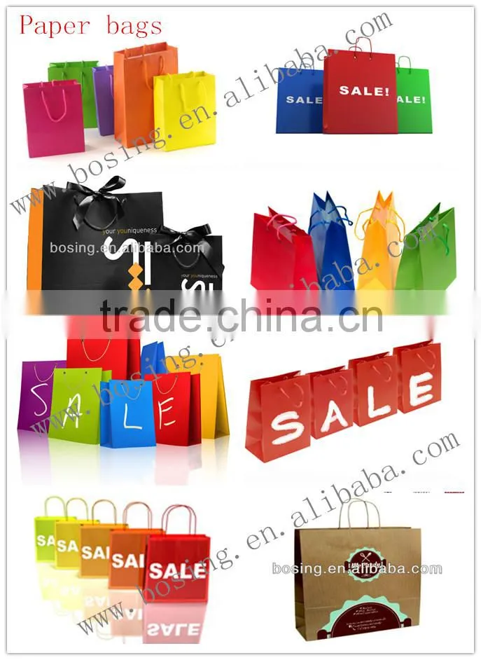 2014 fancy and fashion shopping bags with clothes