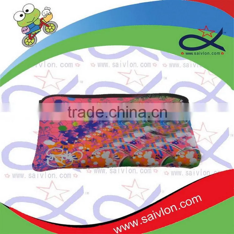 Waterproof light neoprene zipper custom pencil bag
