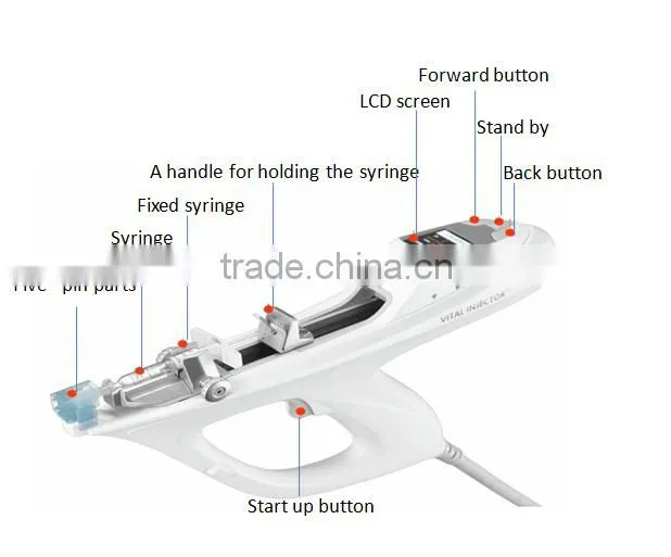 Imported skin rejuvenation whitening wrinkle removal meso gun for salon hospital use
