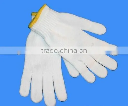 ESD gloves, HAND GLOVE plastic dropping on fabric gloves