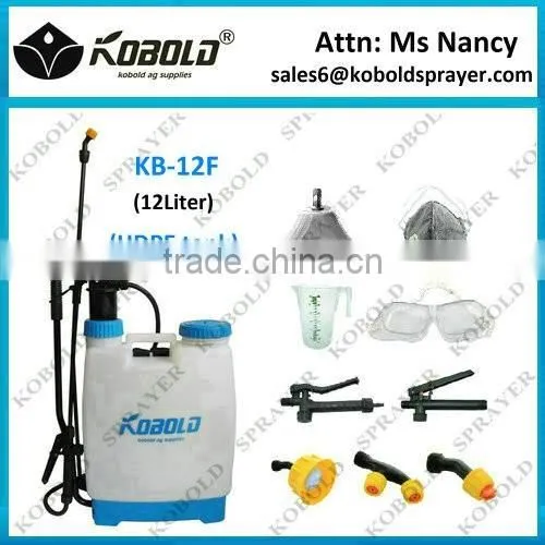 (KB-12F) Trade Assurance HDPE 12L backpack hand pump push agriculture knapsack sprayer
