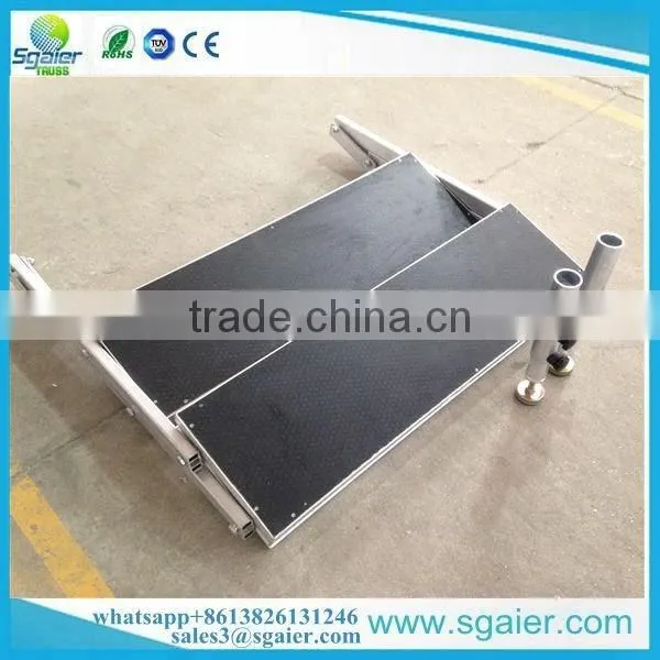 2017 aluminum simple stage , portable stage 4ft x 4ft with round legs ,adjustable stage