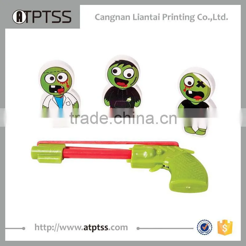 Wholesale bb gun game set Desktop shooting set annihilate with your rubber band gun pencil