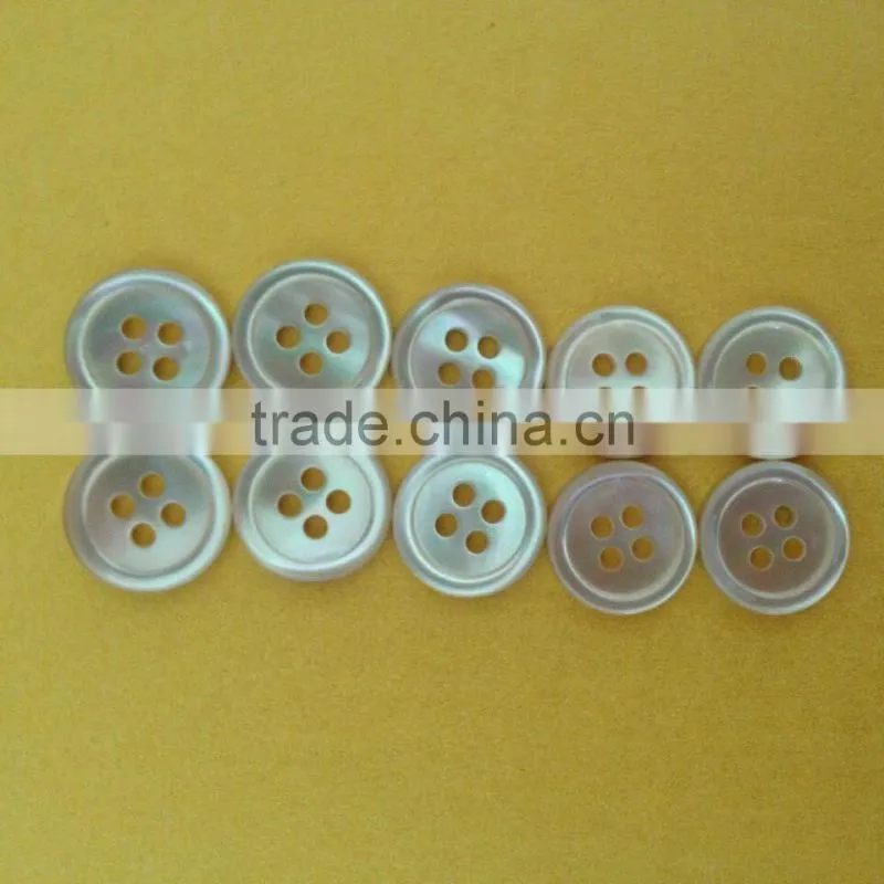 4 Holes White Trochus Shell Button for Suit