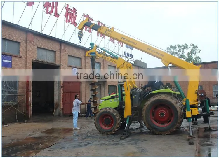 Electric power engineering use digging machine for pole