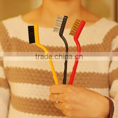 copper iron wire cleaning brush tools Nylon brush 3pcs set