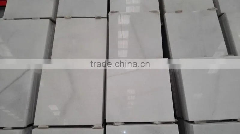 inkjet polished glazed white marble tile floor