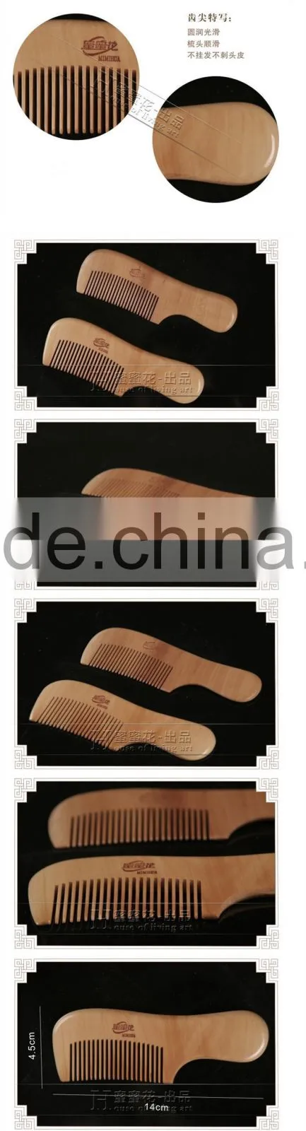 100%Nature Peach Wooden Combs
