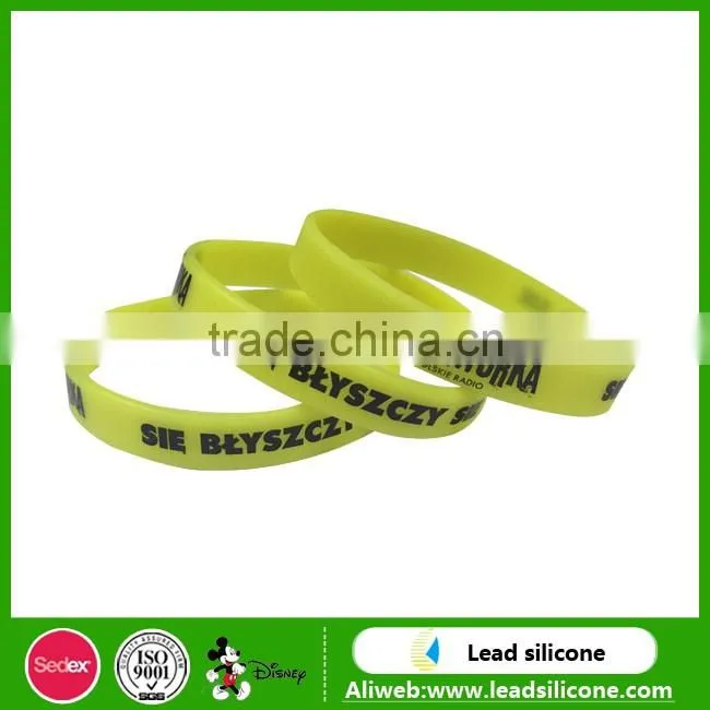 Cheap Customized logo personalised silicone bracelets