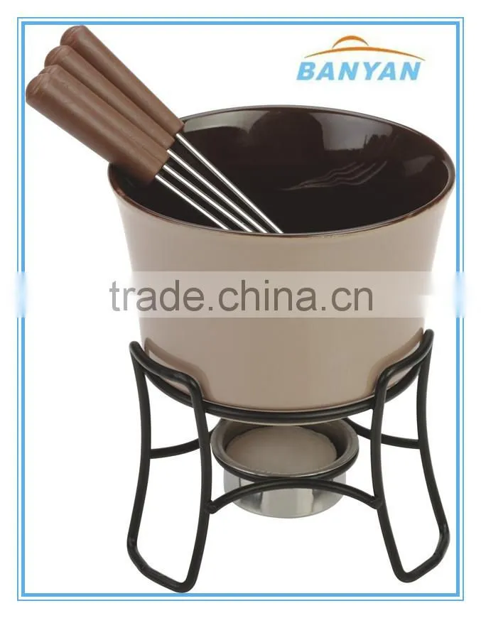 Fondue set, chocolate fondue set, mini fondue set, stainless steel fondue set,