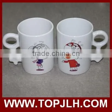 custom logo printing white sublimation ceramic tea mug for transfer printing