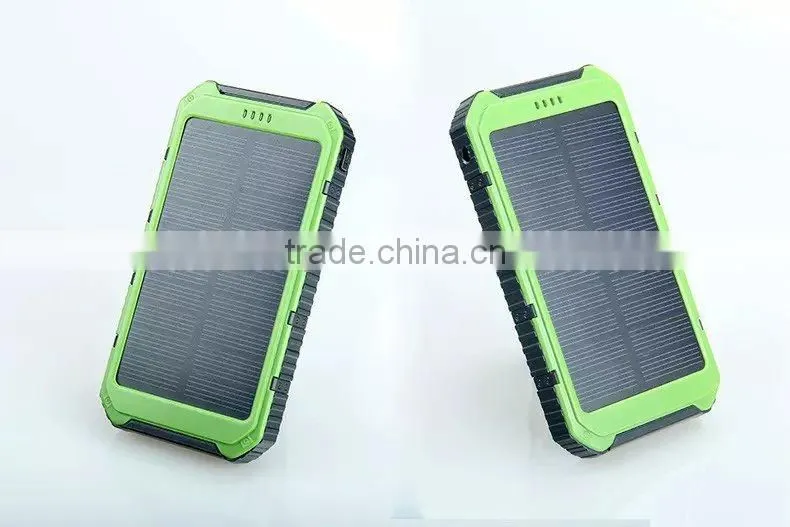 high capacity dual USB 20000mah universal solar power bank for smart phone