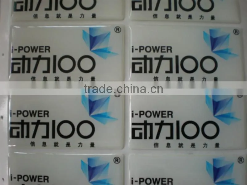 Custom 3D Strong Self Adhesive Epoxy Dome Sticker