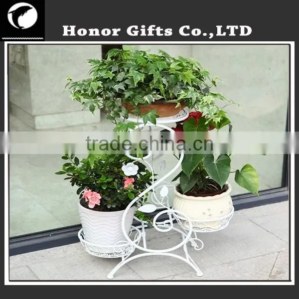 New design Iron Frame Flower Stand Decorative Metal Window Box Planters