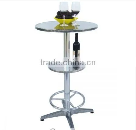 Bar Table with Footrest and Two Levels - 60cm x 110cm