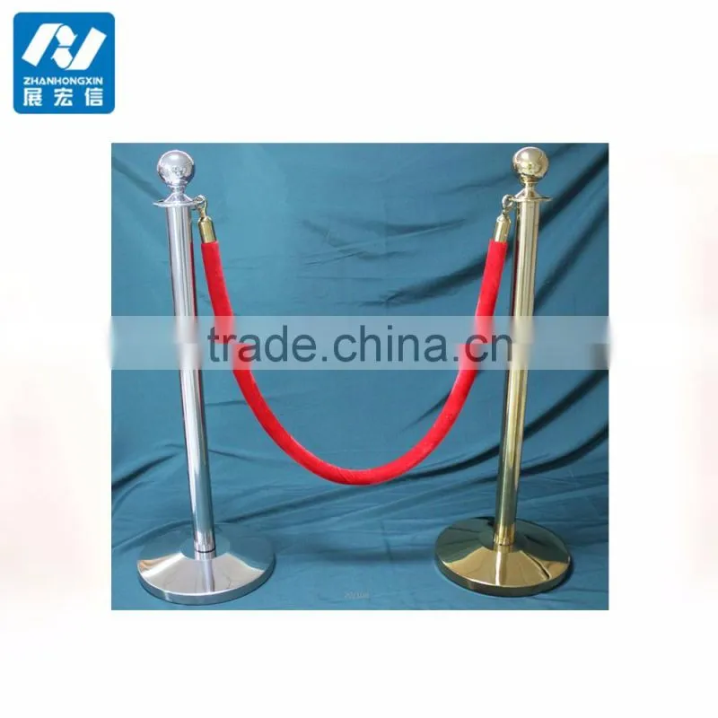 2pcs Black Steel Crowd Control Stanchion