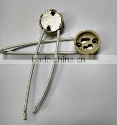 hot selling GU10 porcelain halogen lampholder with cable