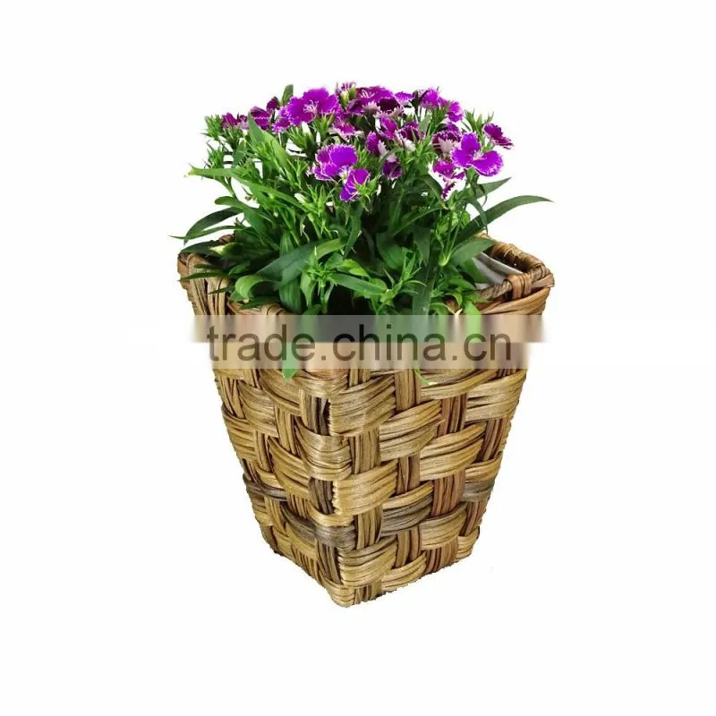 Horticultural Handmade PE Rattan Garden Planter Boxes