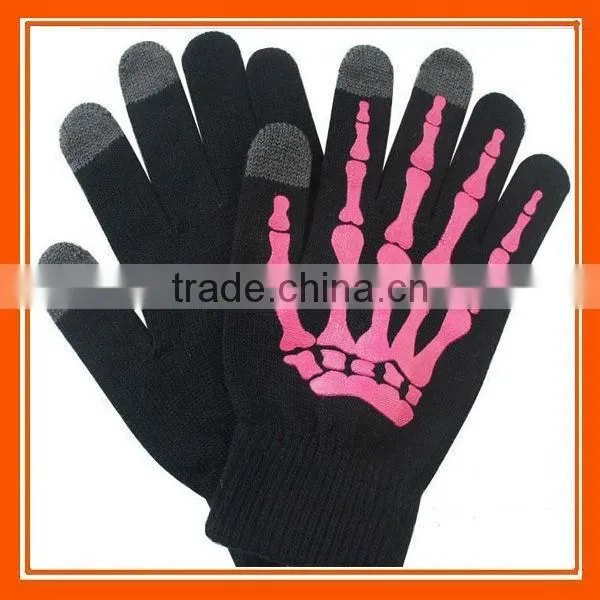 Skeleton Message Texting Touch Mobile Gloves
