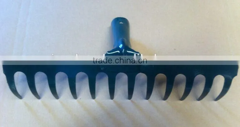 wooden handle steel garden rake