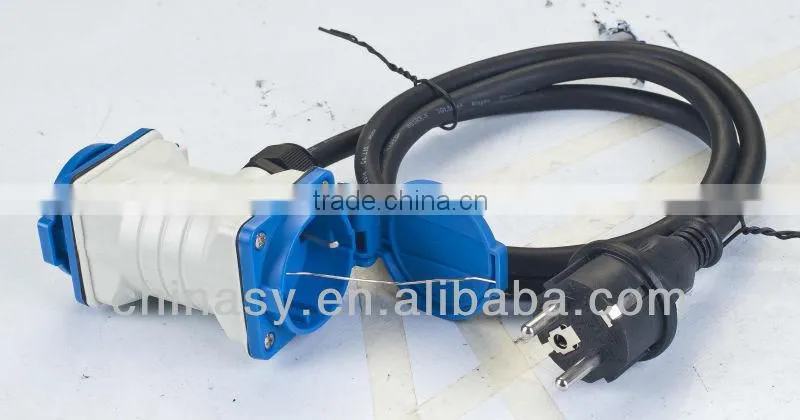 CE,S 2 way fench extension multi socket/exension cord IP44