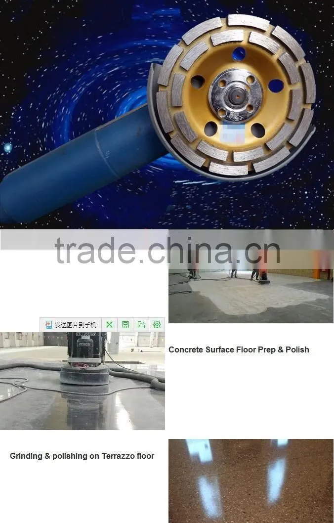 115mm double row diamond grinding wheel 4.5" abrasive polishing disc for concrete granite marble double cup wheel