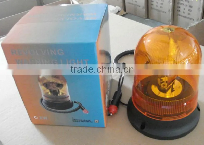 12V Amber Large Magnetic Revolving Traffic Warning Light