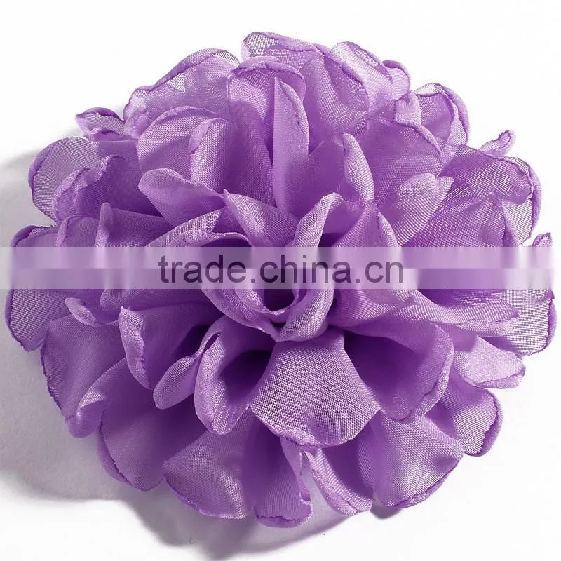 handmade singe organza flower clip for kids hair accessories