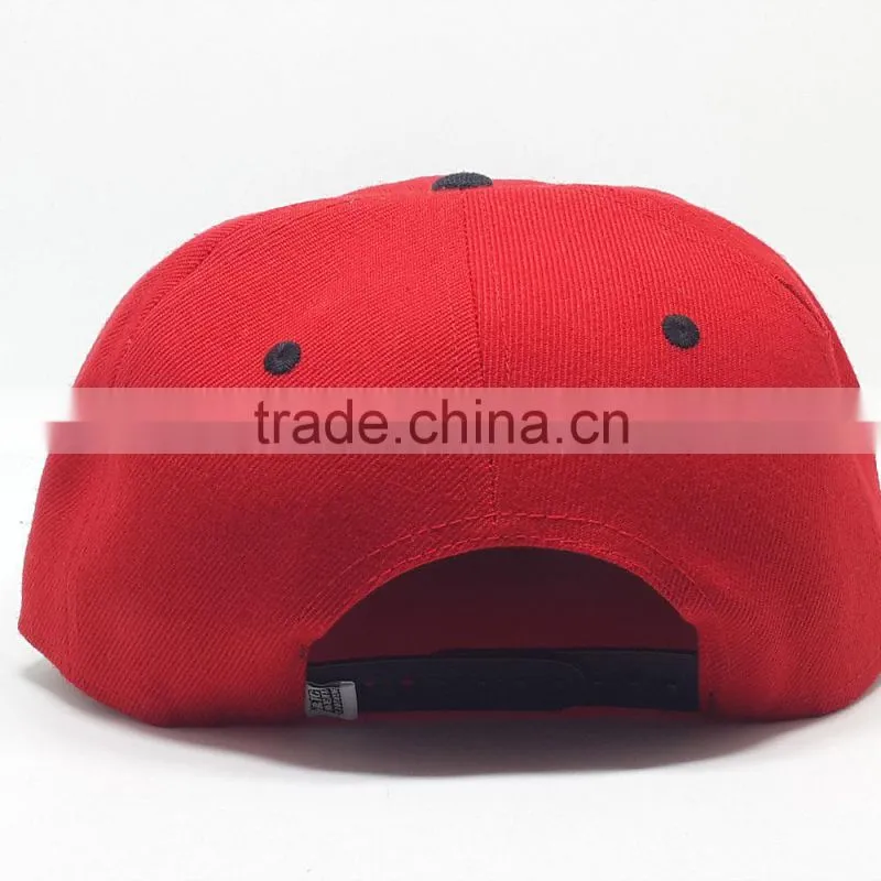snapback cap ,cheap custom embroidery flat brim snapback cap
