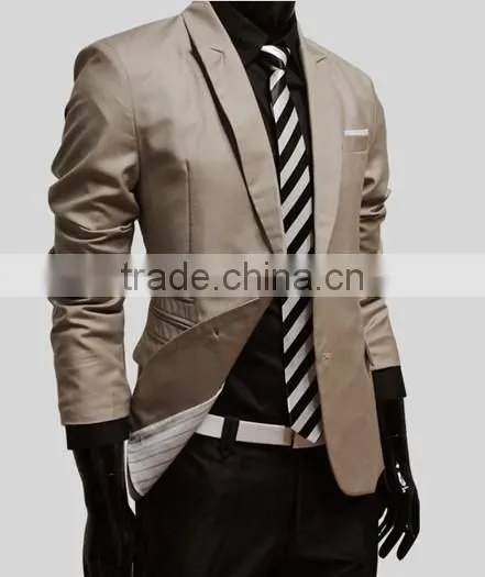 man casual suit wool and polyester fabric