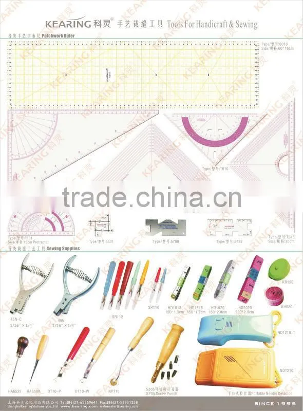 Kearing Acrylic Quilting rulers 6'' * 1/2'' Patchwork Quilting ruler for Fashion Making # KPR6005