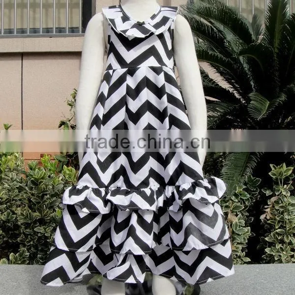 Eco-friendly material used pop hot sale maxi ruffle dress made in China