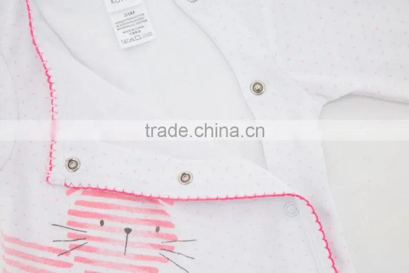 2017 New Fashion Girl Clothes 100% Cotton Animal Design Newborn Baby Rompers For Winter