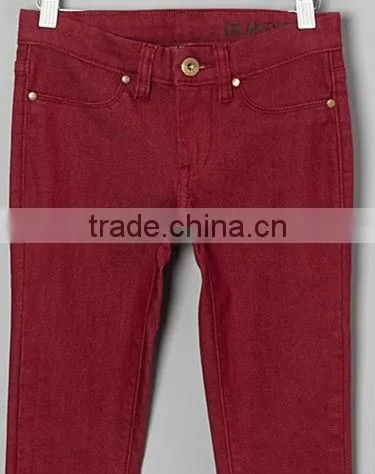 Rhubarb Spray On Skinny Jeans