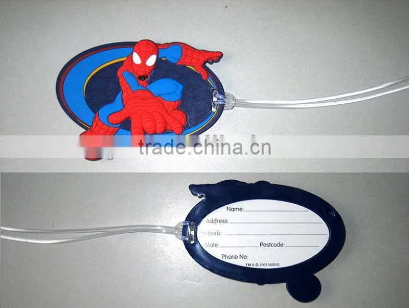 3D cartoon PVC luggage tag