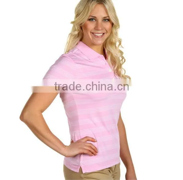 lady yarn dyed striped wholesale dhl polo shirt