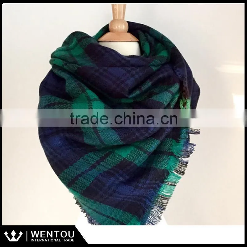 Wholesale Oversized Plaid Tartan Blanket Scarf