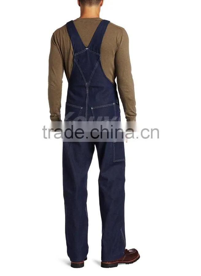 fashion men's denim bib overalls