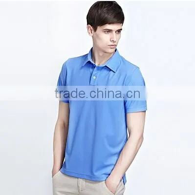 Plain solid color mandarin collar man polo shirt stock