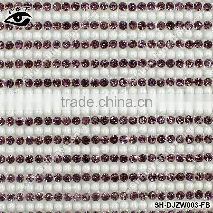 New design Hotfix rhinestone with pearl mesh iron on crystal pearl mesh for dress