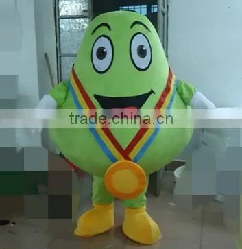 OEM/plush material/head with cooling fan pear mascot for adult