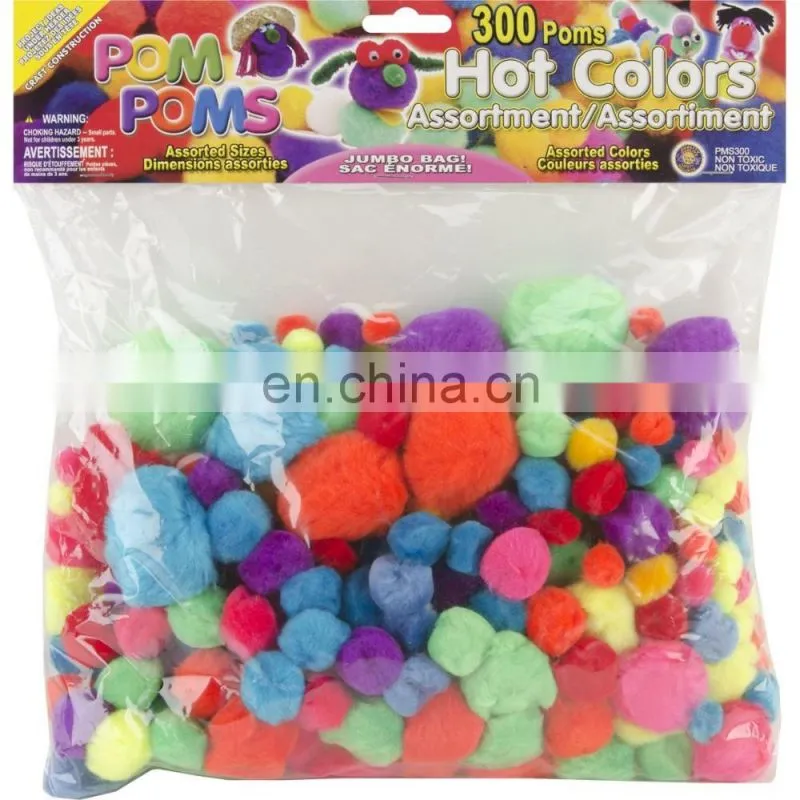 DIY Craft Making Assorted Pom Poms