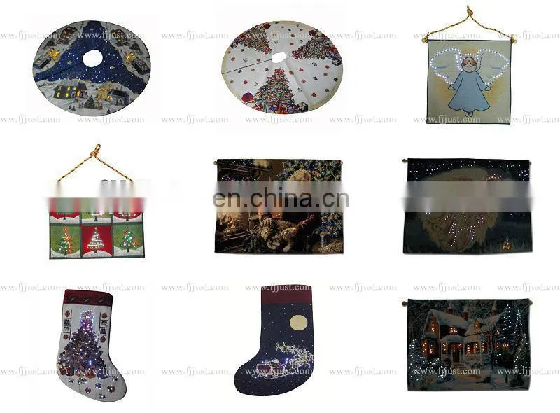 Wholesale plush christmas stocking for wall hanging