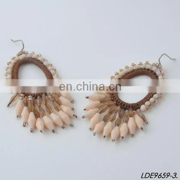 wired handmade crystal earring