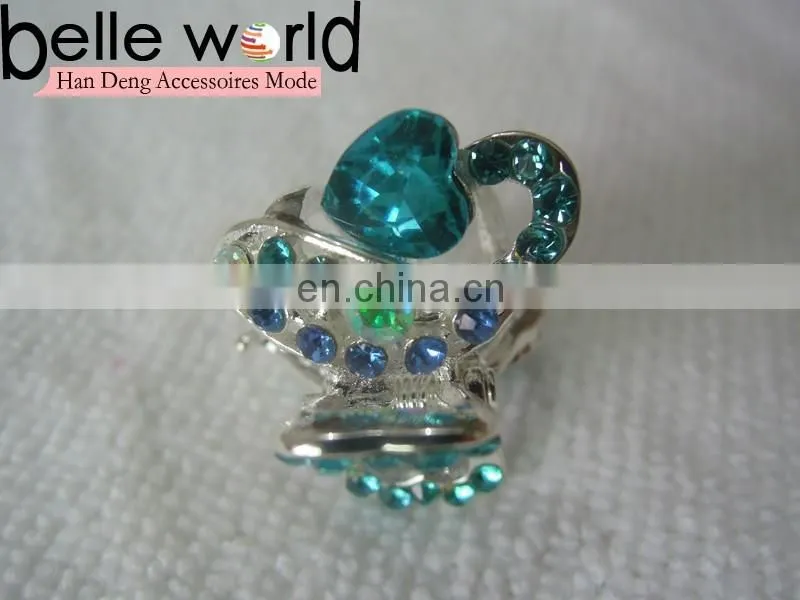 Elegant Heart-shape Rhinestone Mini Hair Claw Clips for Wedding