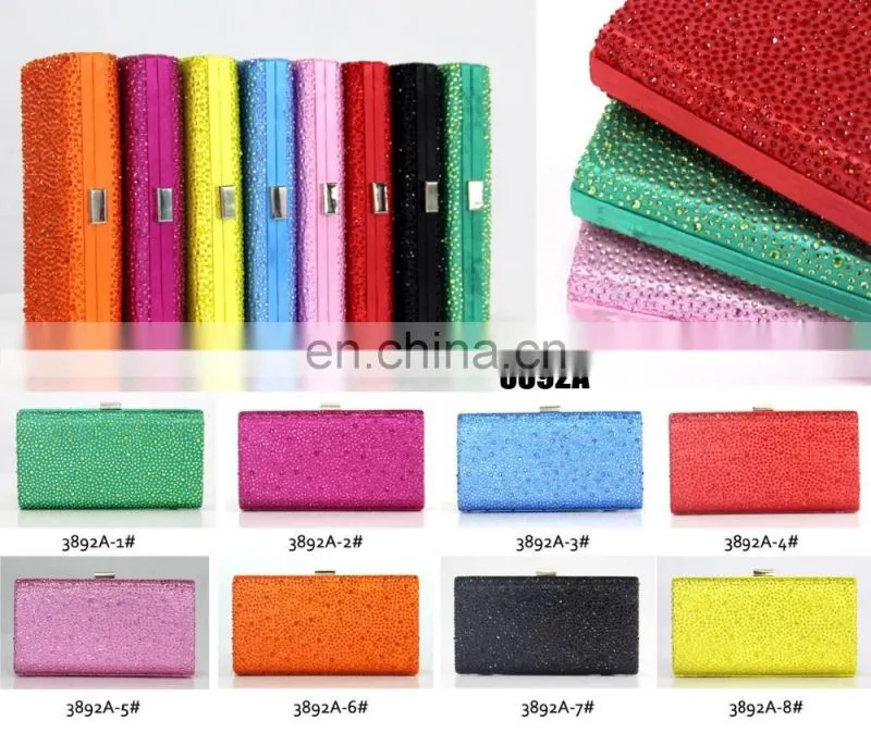 No.1802A Yellow color clutch evening party bags,evening clutch bags,multicolor crystal clutch bags