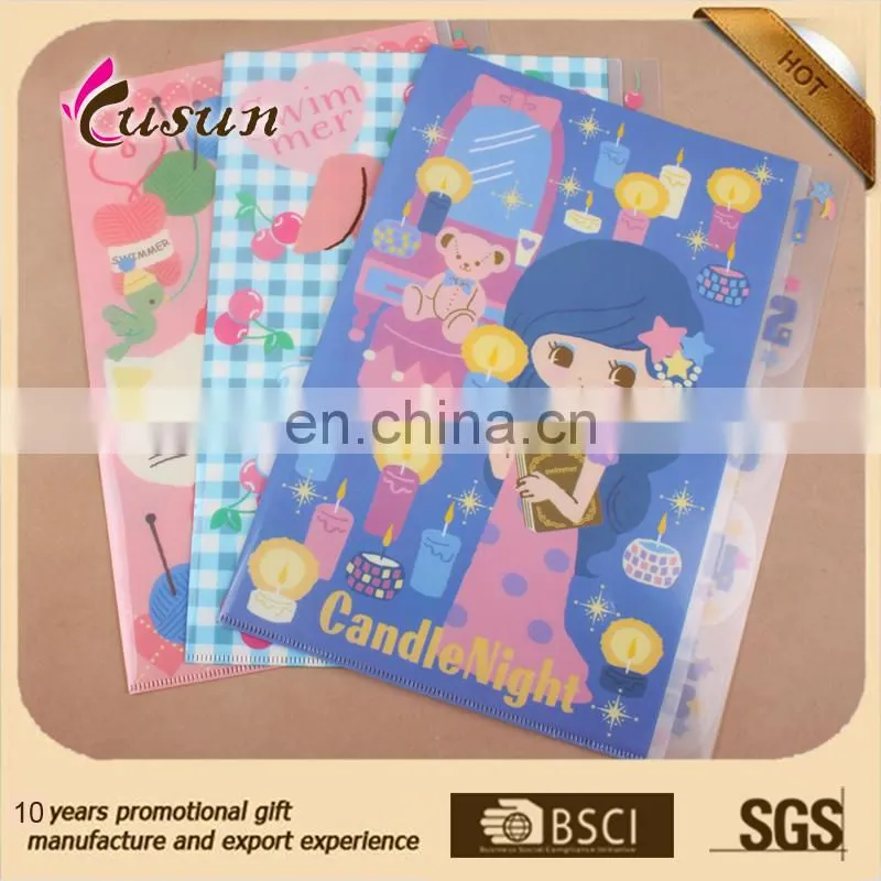 china supplier Promotions PP printing A4 plastic folder/plastic clear file folder/folder