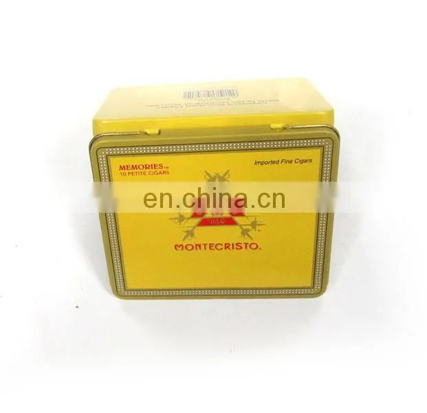Popular cell battery cigarette tin case with window