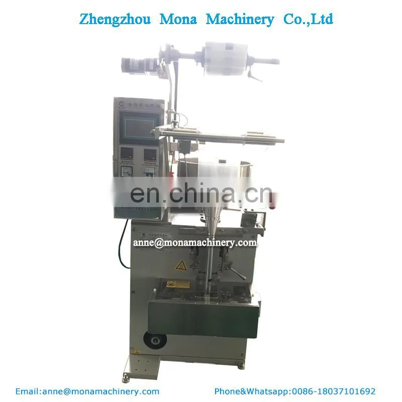 Automatic snack food sugar packing and sealing machine/Automatic triangle bag snack granule packaging machine