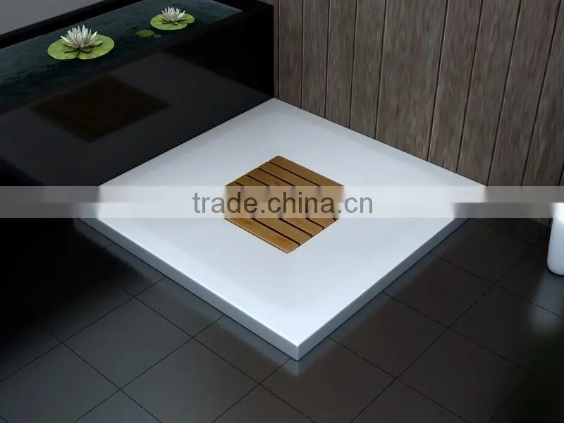 Corner CEDAR WOOD Shower Tray WT-002